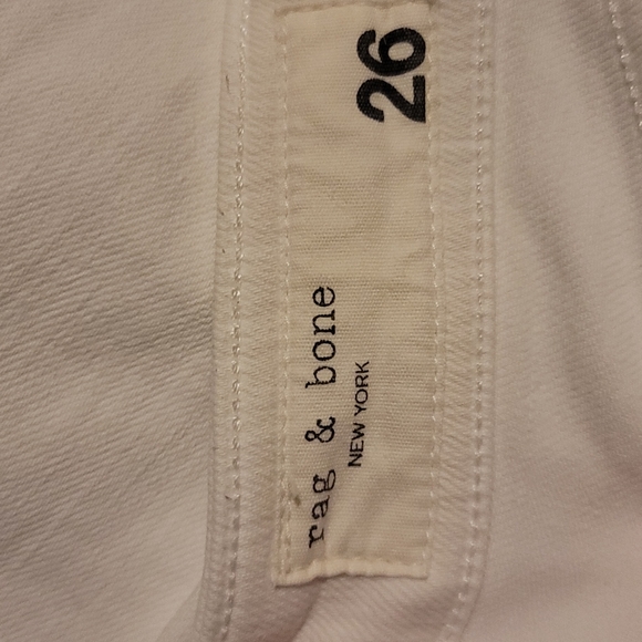 Rag&Bone Nina White Stretch High Rise Annkle Skinny Jeans size 26 - Picture 4 of 6